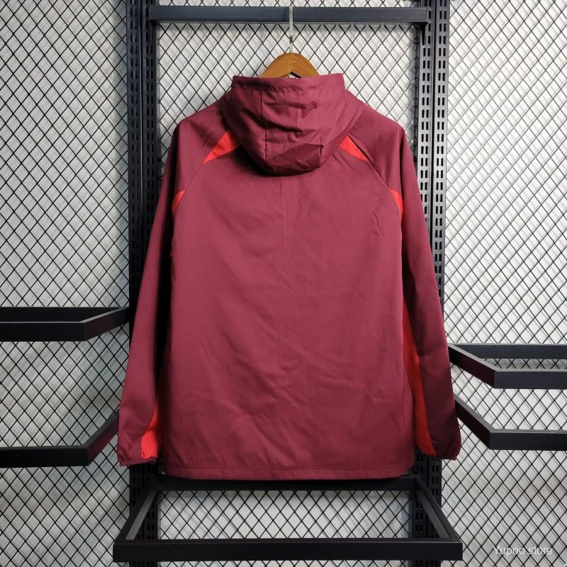 FC Barcelona/Barcelona Red Windbreaker Jacket 2023/24