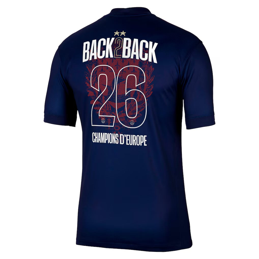 Maillot Domicile Deux étoiles Paris / PSG 25/26 - Flocage Champions D’Europe - 26