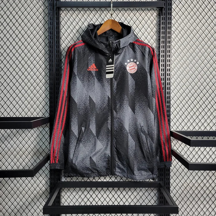 Bayern Munich Windbreaker Jacket Grey/Red 2024/25