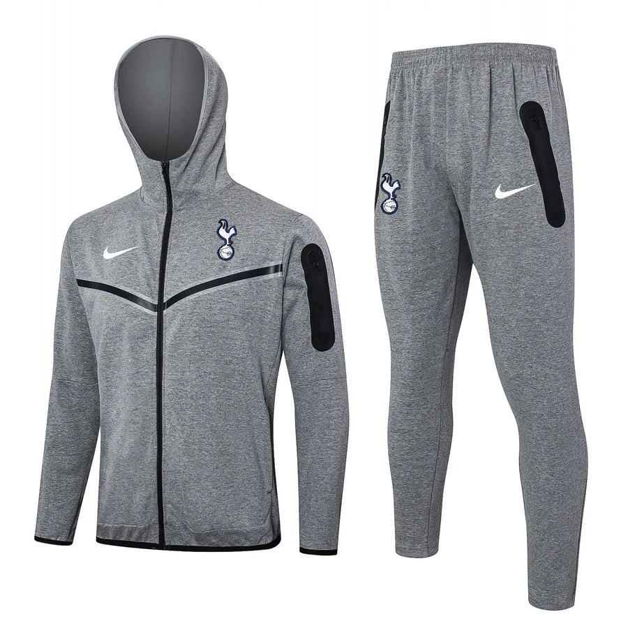 Tottenham Nike Hooded Tracksuit Set Grey Grey