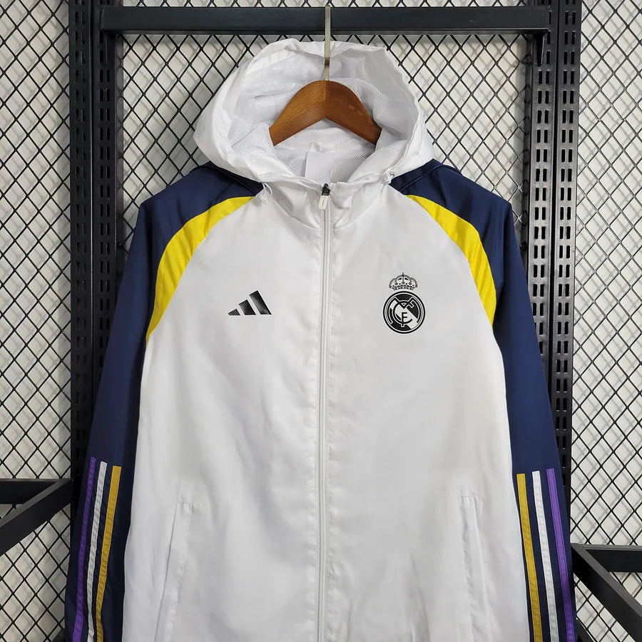 Real Madrid white windbreaker jacket 2024/25