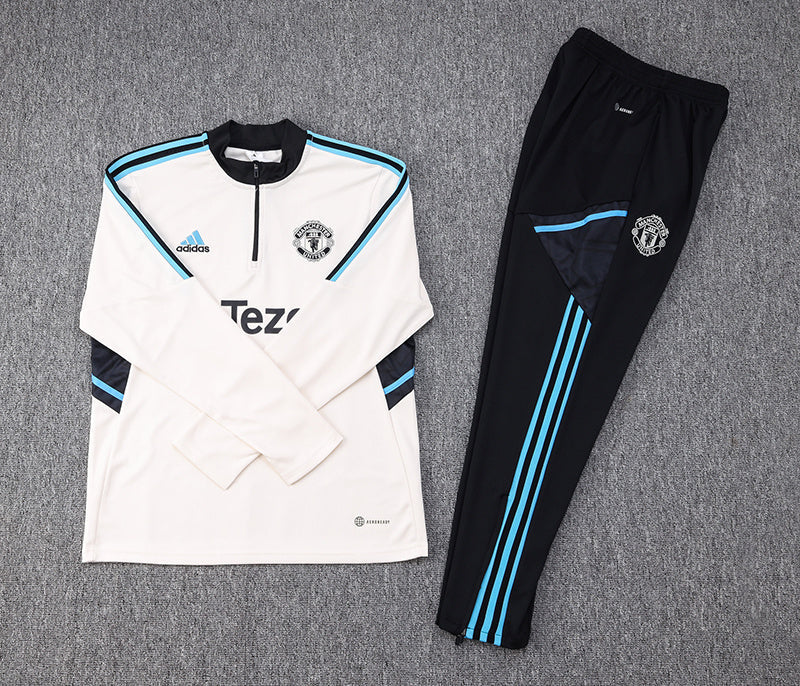 Manchester United White/Blue Tracksuit 2023/24