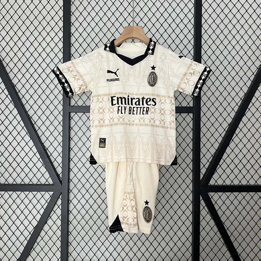 Milan AC Puma x Pleasures Beige Football Kit 2024/25