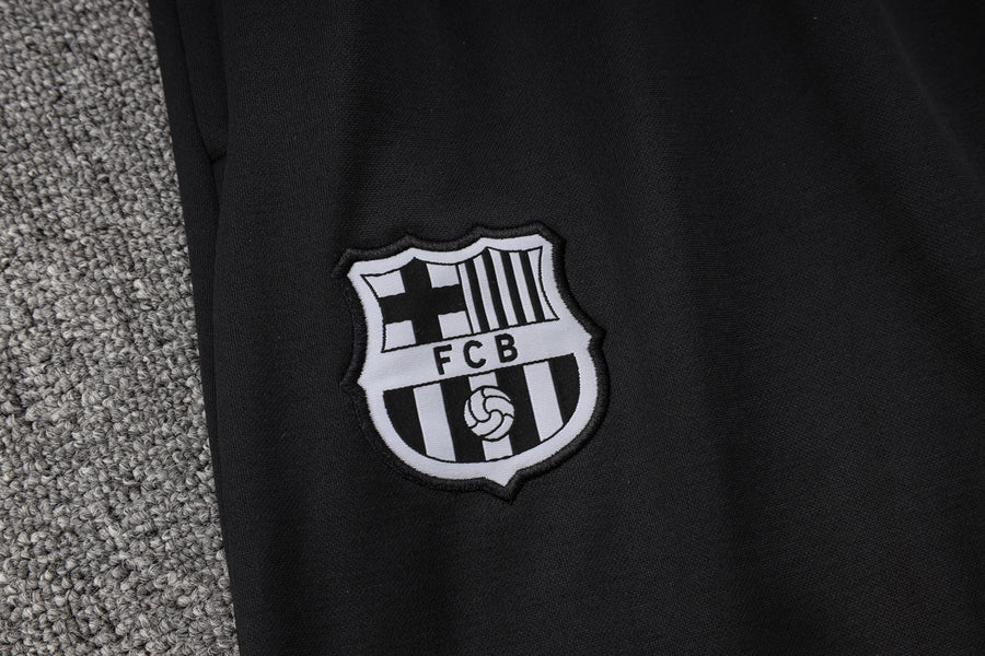 Survêtement capuche FC Barcelone Barcelona noir/blanc 2023/24