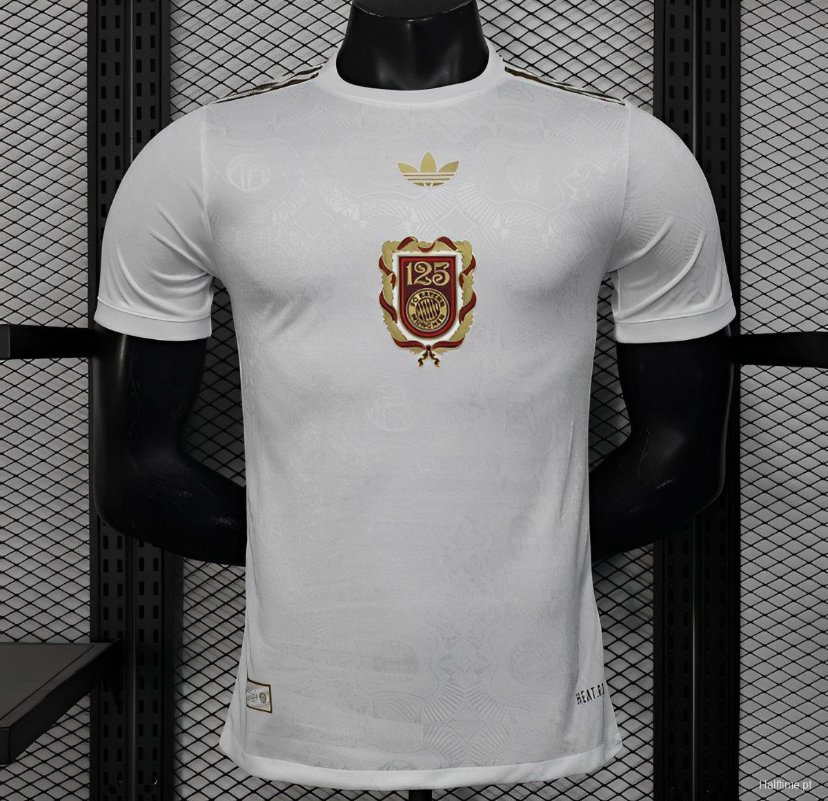 MAILLOT Bayern Munich Blanc 125th Anniversary Emblem