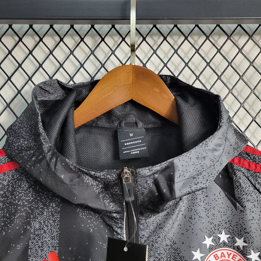 Bayern Munich Windbreaker Jacket Grey/Red 2024/25