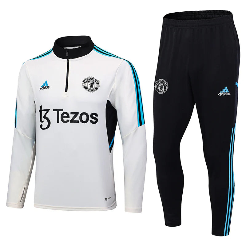 Manchester United White/Blue Tracksuit 2023/24