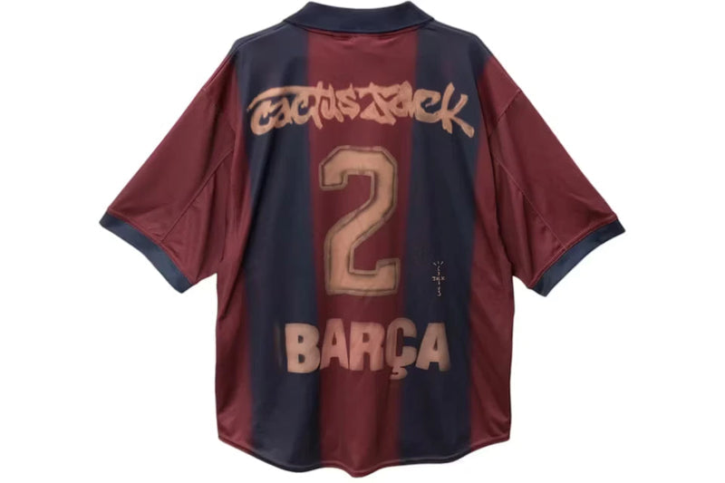 MAILLOT Travis Scott x Nike x FC Barcelona Retro Domicile Skeleton 2000/01