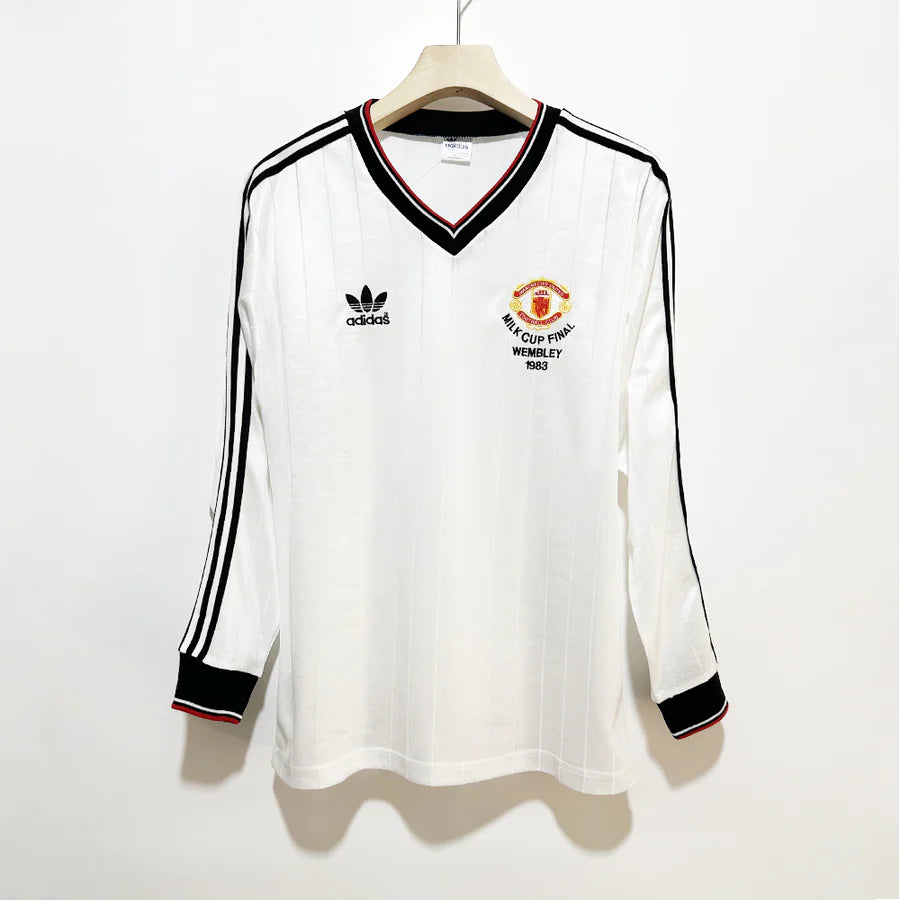 Manchester United Away Football Shirt LS MILK CUP FINAL 1983