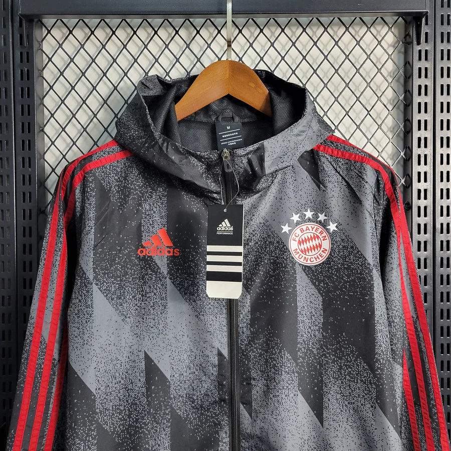 Bayern Munich Windbreaker Jacket Grey/Red 2024/25