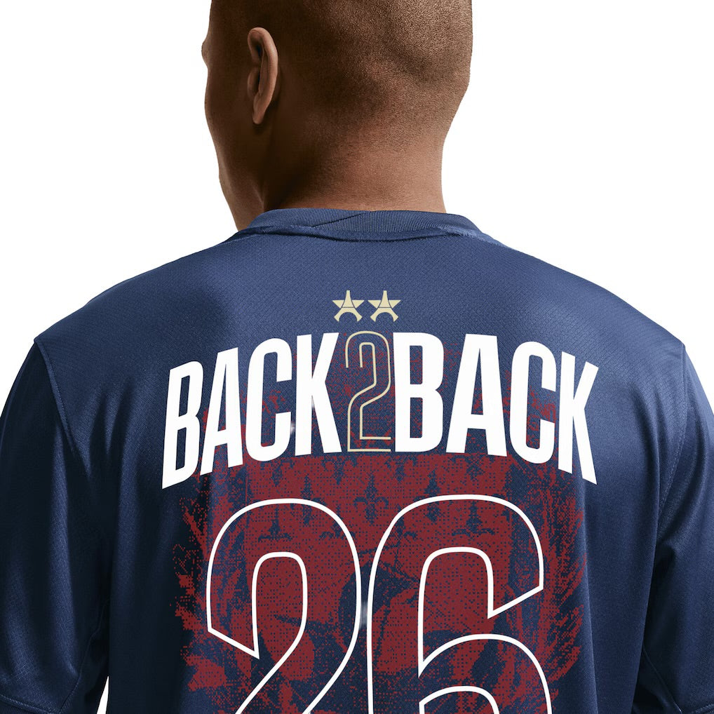 Maillot Domicile Deux étoiles Paris / PSG 25/26 - Flocage Champions D’Europe - 26