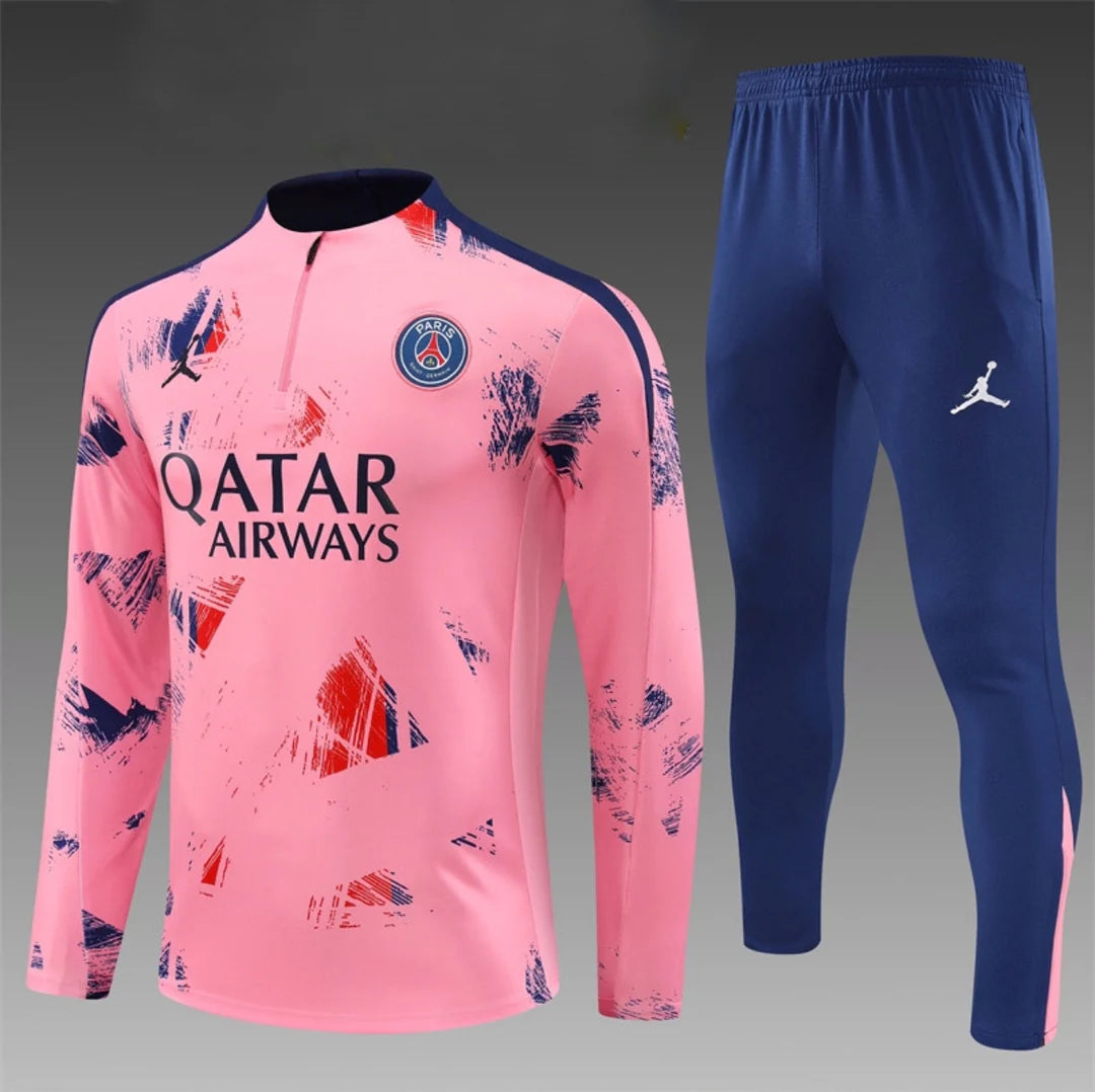 PSG/Paris Rose Pink 2024/25 Football Jogging Tracksuit Set