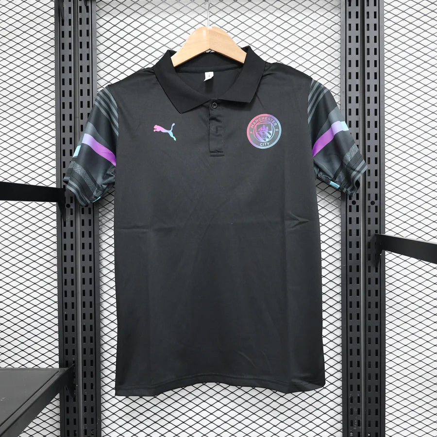 Manchester City black polo shirt 2023/24