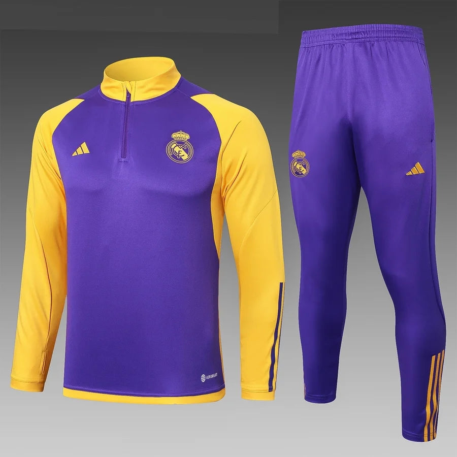 Survêtement ensemble football Real Madrid jaune/violet 2024/25