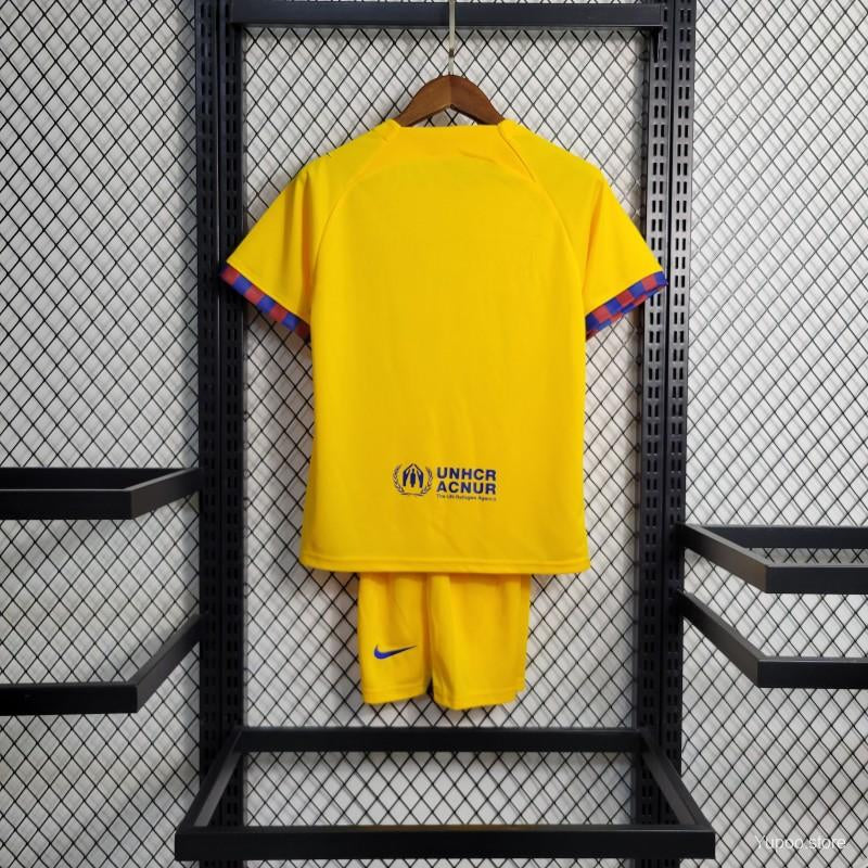 Kit FC Barcelone/Barcelona forth jaune 2023/24