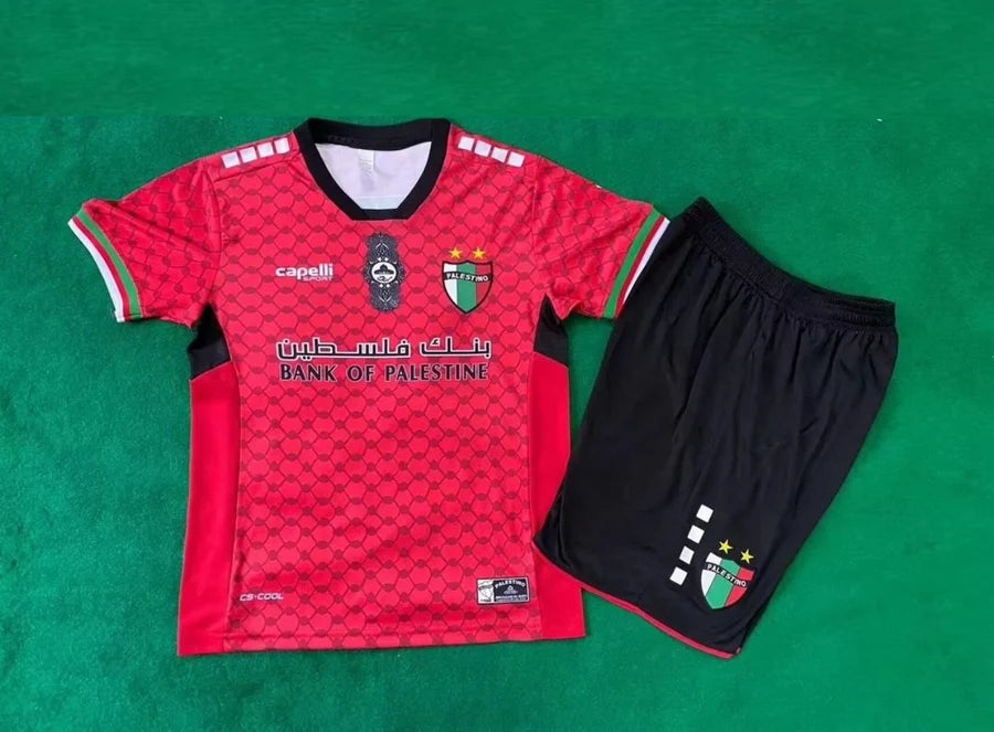 Kit ensemble football Palestine FC Palestino Falistīn Rouge فلسطين 2024/25