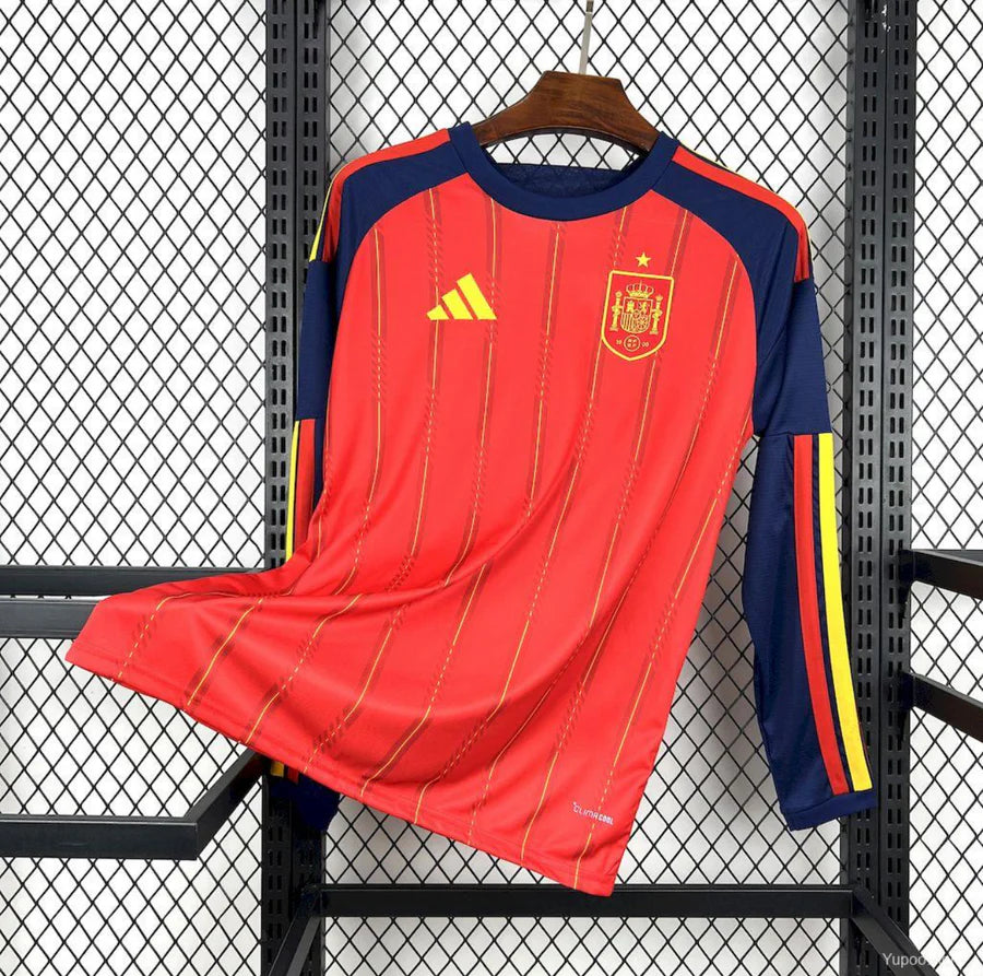 Spain home football shirt 2025/26 Long Sleeve