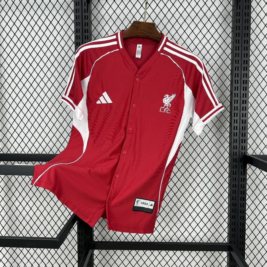 Liverpool Football Shirt Baseball Edition Red 2025/26