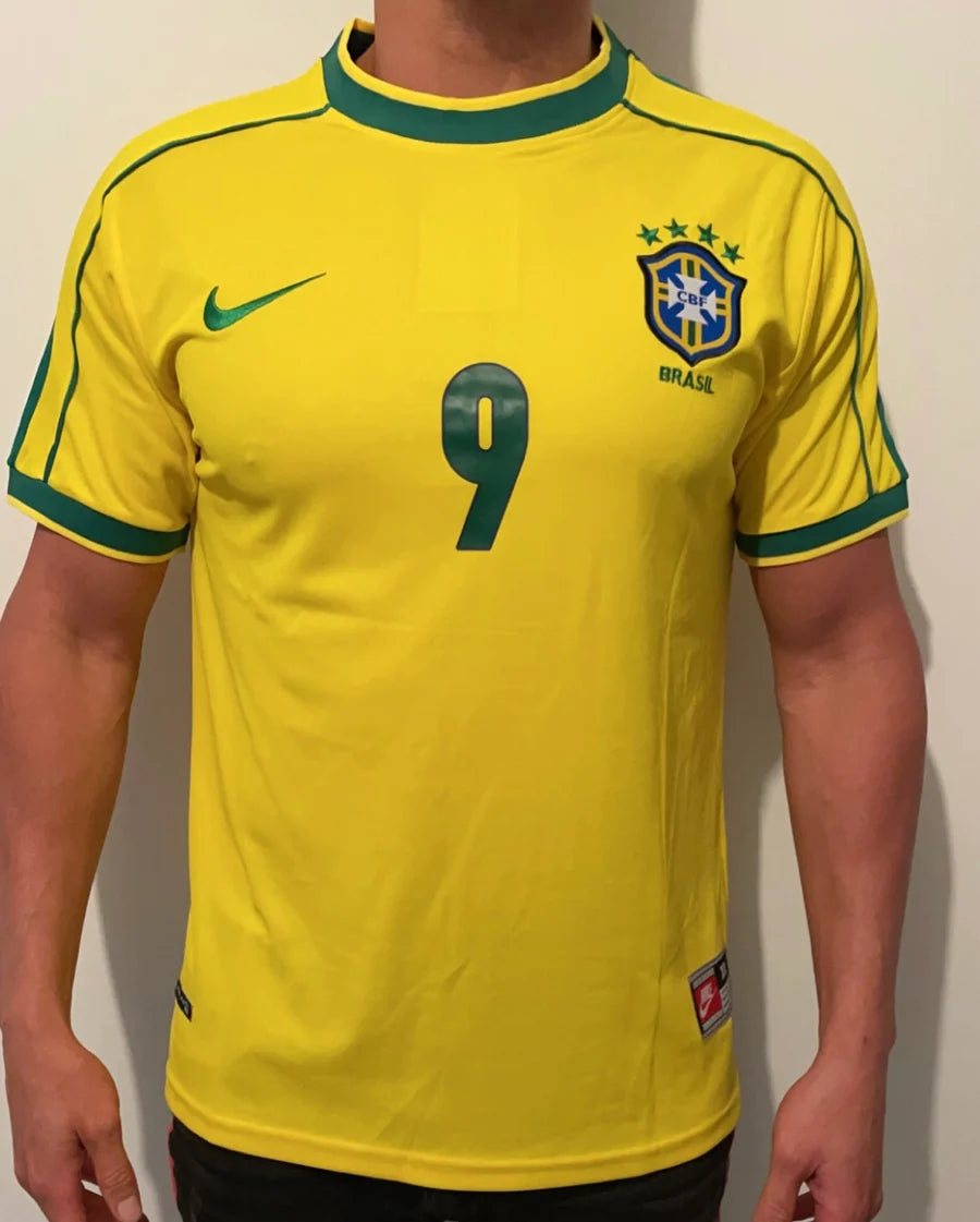 Maillot football Brésil Brazil domicile 1998 RONALDO #9