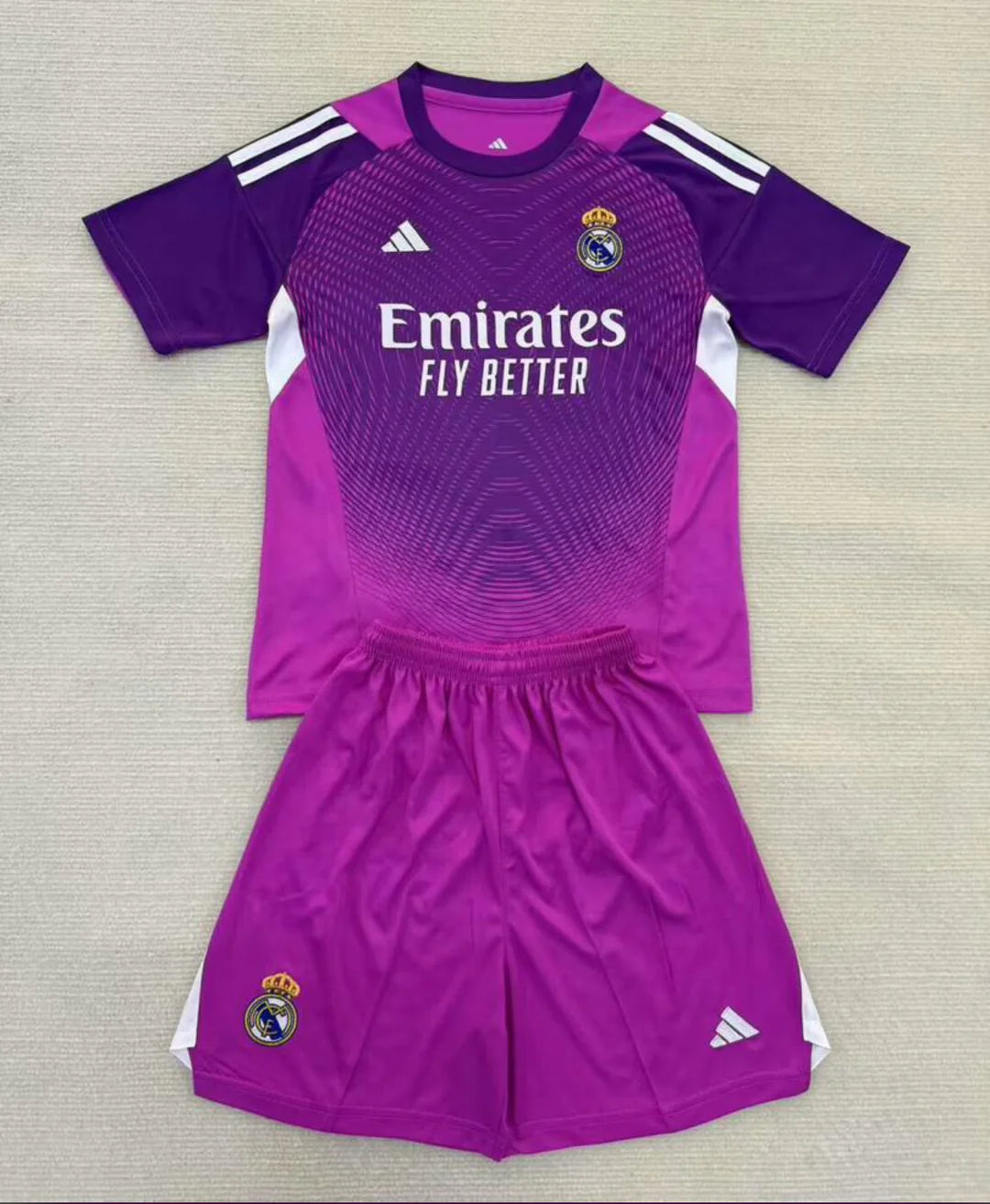 Kit ensemble football Real Madrid violet adulte enfant 2025/26- ENFANT