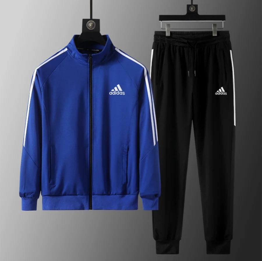 Survêtement Adidas ensemble jogging bleu & noir