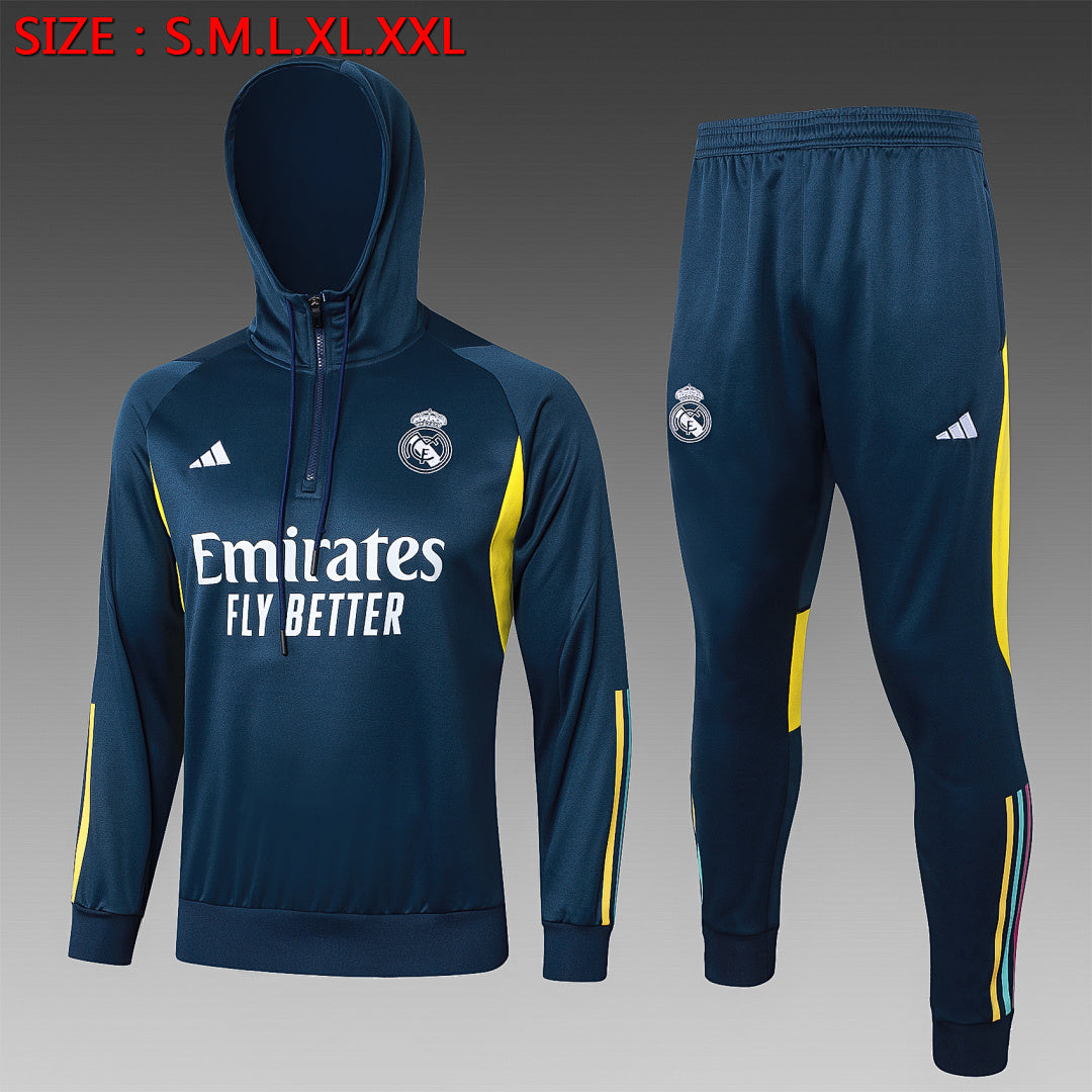 Ensemble Veste Real Madrid 2023/24- Avec Capuche