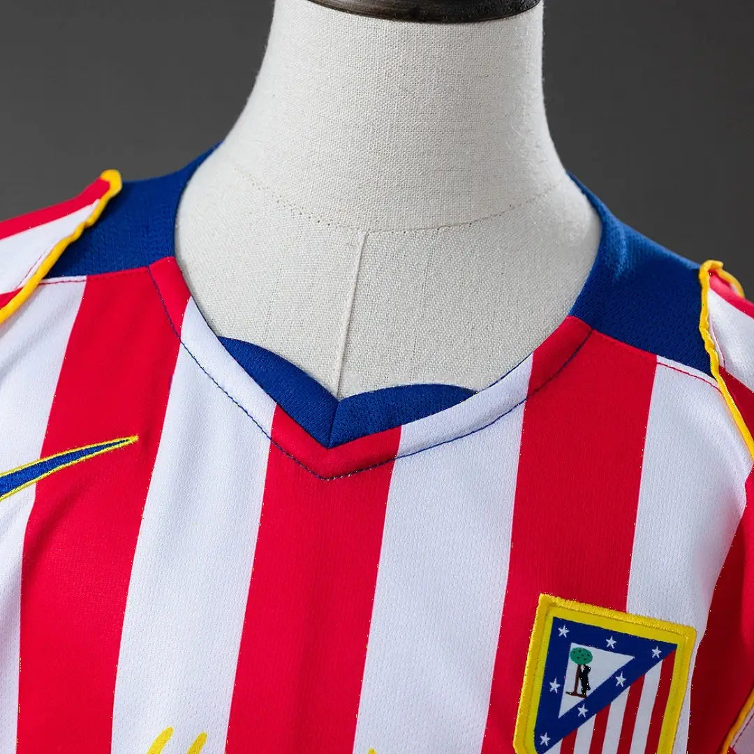 Kit Ensemble Football Atletico Madrid Domicile Enfant Rétro Manches Longues 2004/05