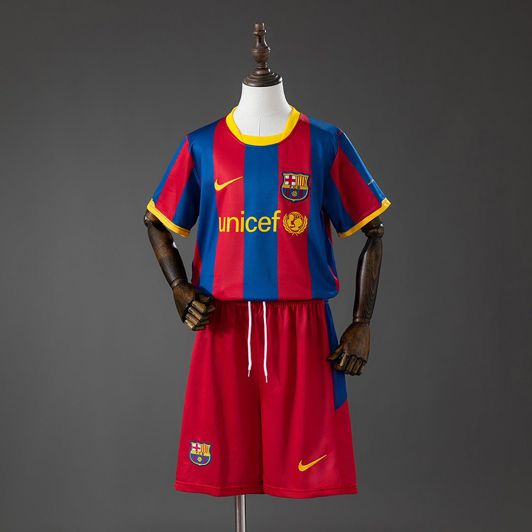 Kit Ensemble Football Barcelone Domicile Enfant Rétro 2010/11