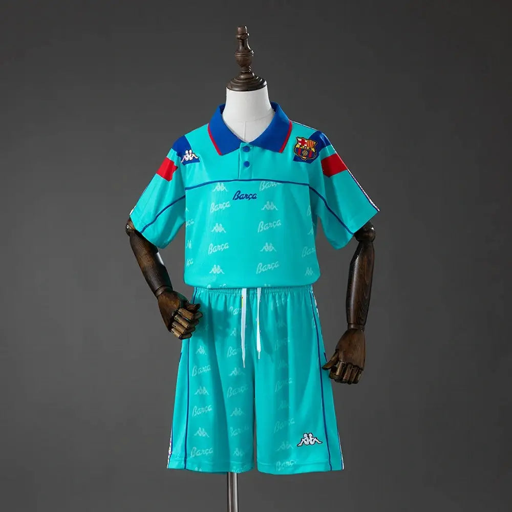 Kit Ensemble Football Barcelone Extérieur Enfant Rétro 1992/95