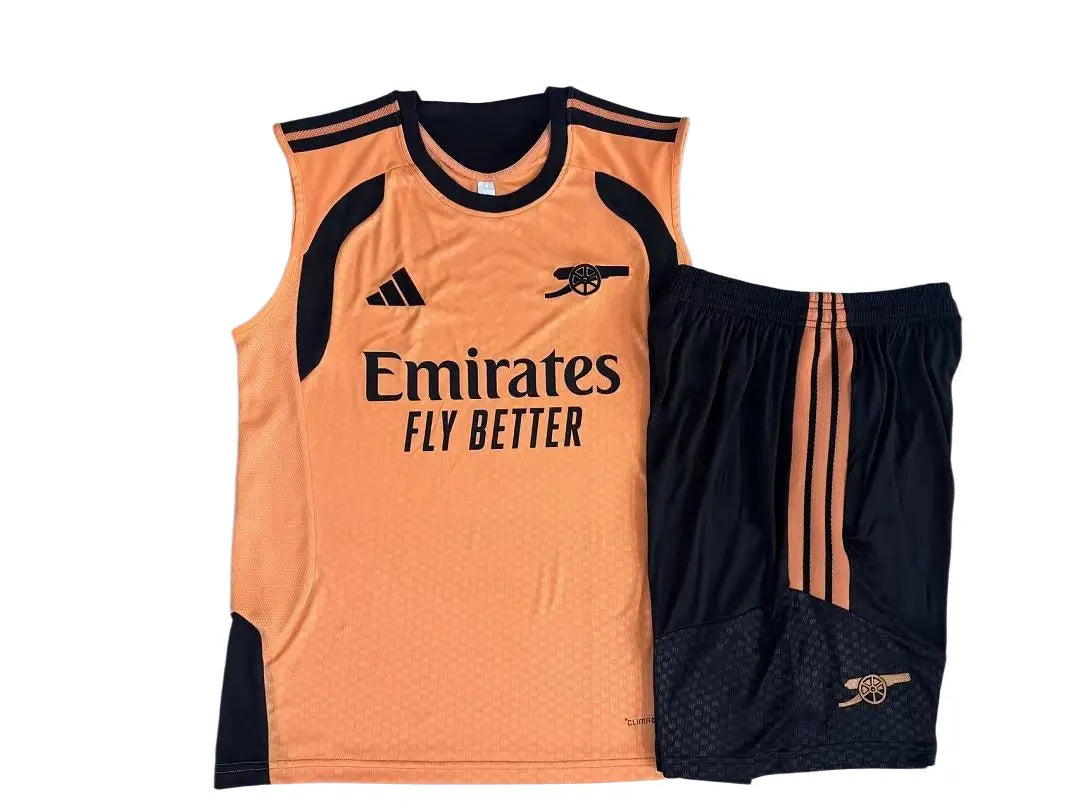Kit Football Arsenal Ensemble Training Sans Manches Orange 2026/27