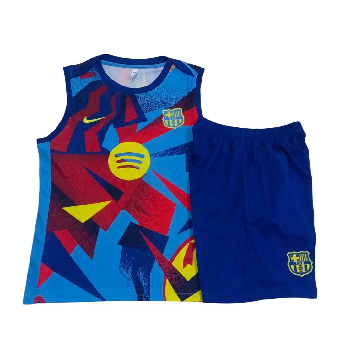 Kit Football Barcelone Ensemble Training Sans Manches 2025/26