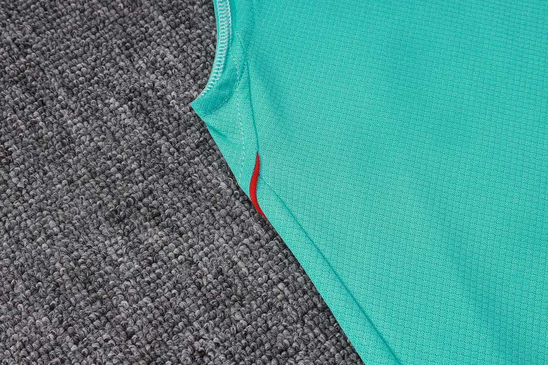 Kit Football Barcelone Ensemble Training Sans Manches Vert Clair