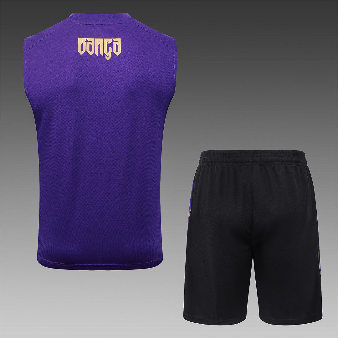Kit Football Barcelone Ensemble Training Sans Manches Violet