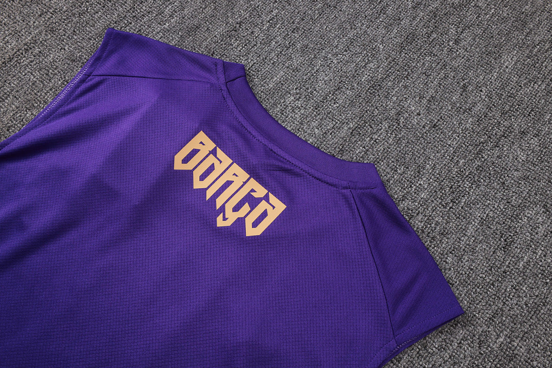 Kit Football Barcelone Ensemble Training Sans Manches Violet