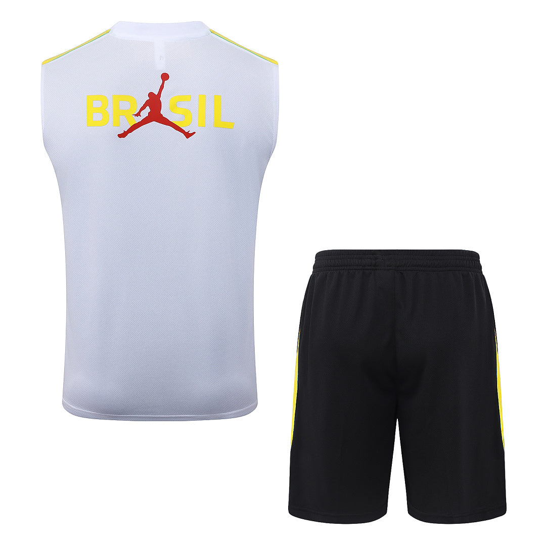 Kit Football Brésil Débardeur Training Blanc 2026/27