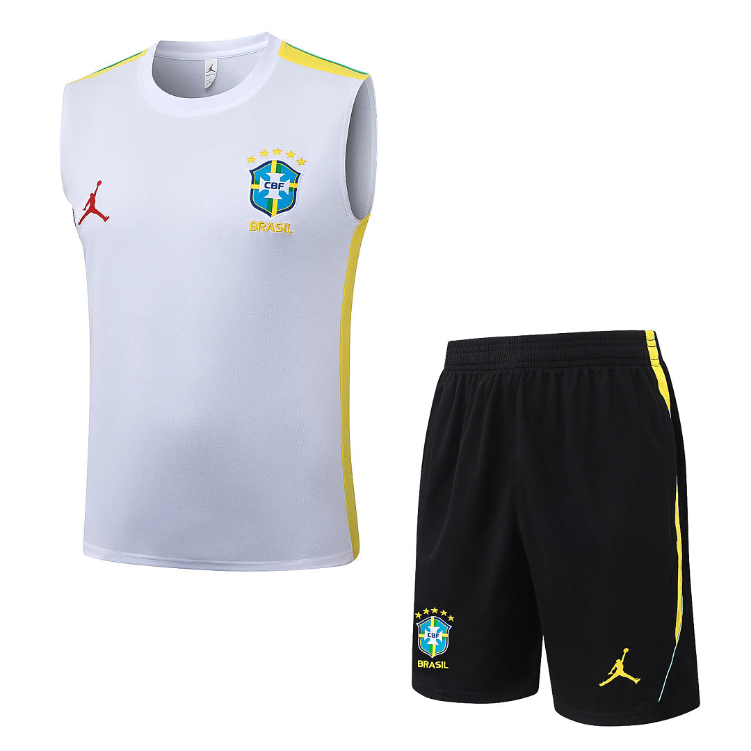 Kit Football Brésil Débardeur Training Blanc 2026/27