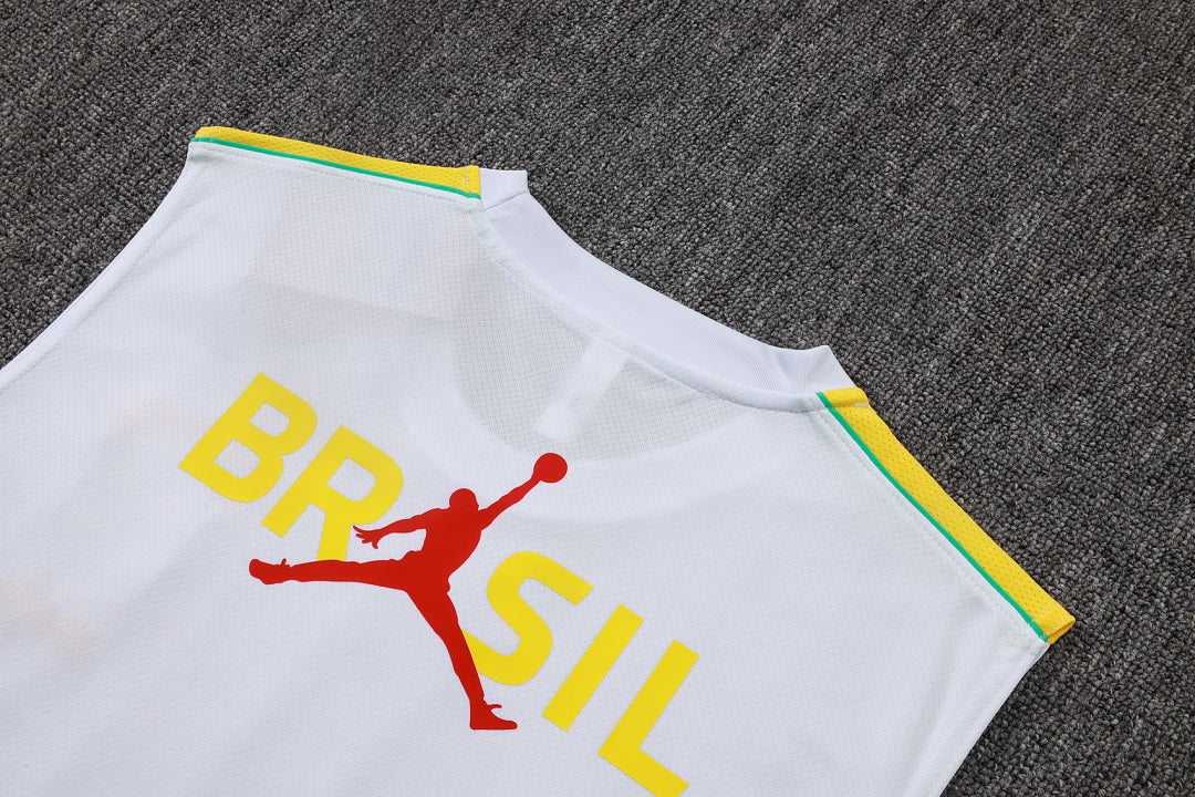 Kit Football Brésil Débardeur Training Blanc 2026/27