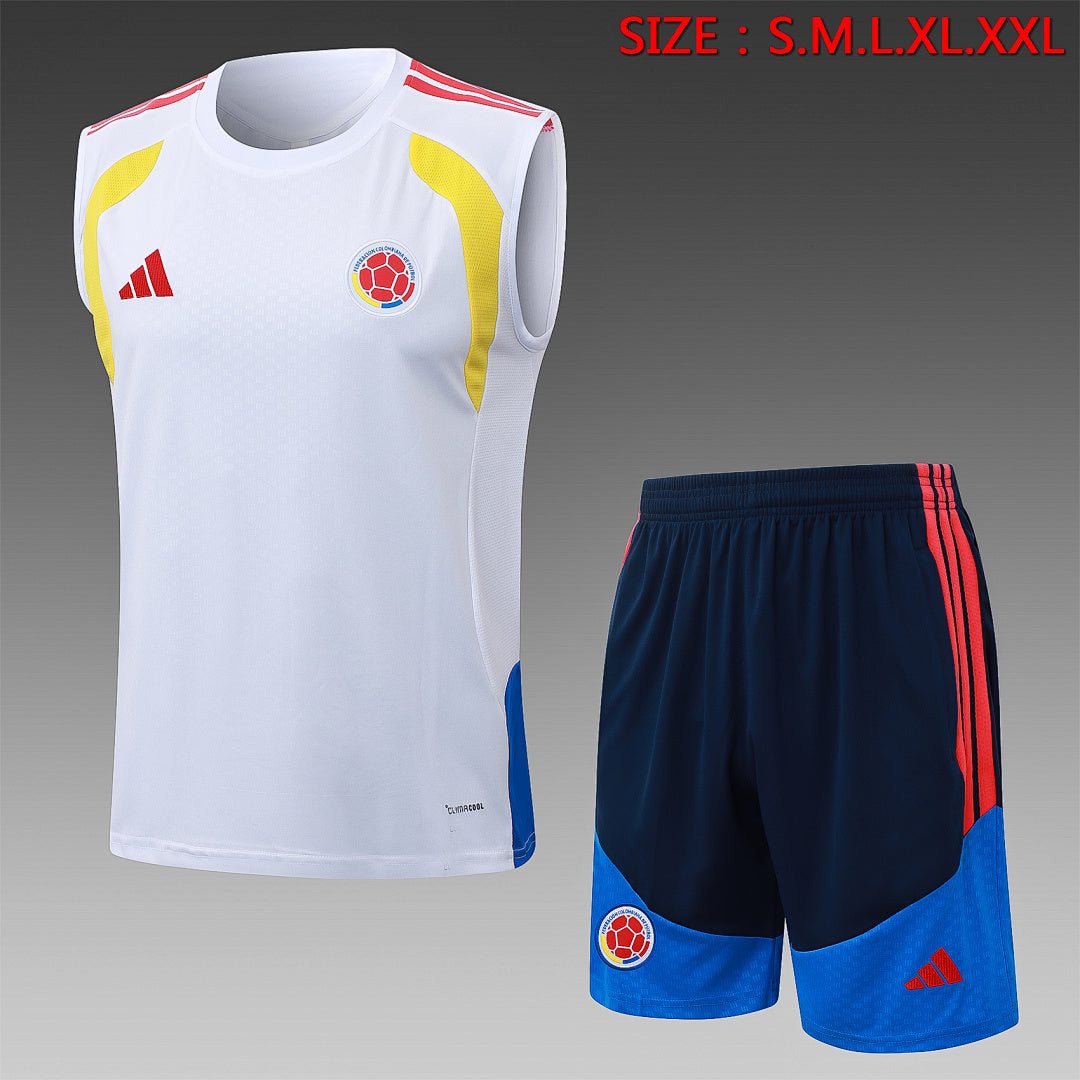 Kit Football Colombie Ensemble Training Blanc