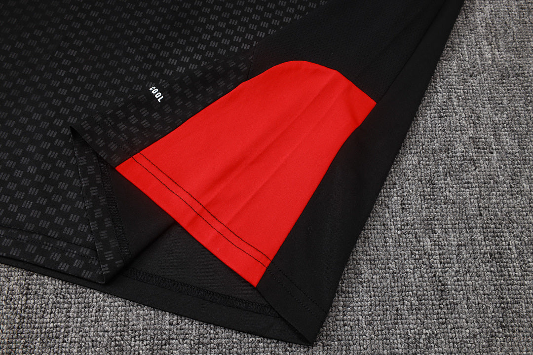 Kit Football Manchester Ensemble Training Sans Manches Noir