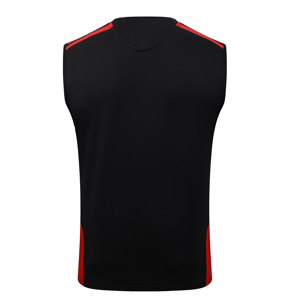 Kit Football Manchester Ensemble Training Sans Manches Noir