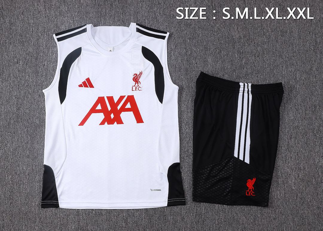 Kit Football Sans Manches Ensemble Training Blanc