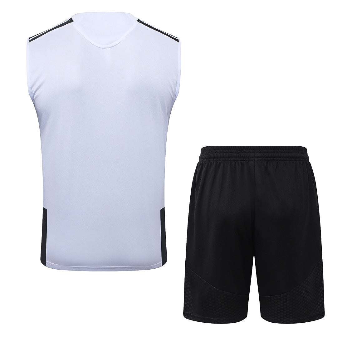 Kit Football Sans Manches Ensemble Training Blanc