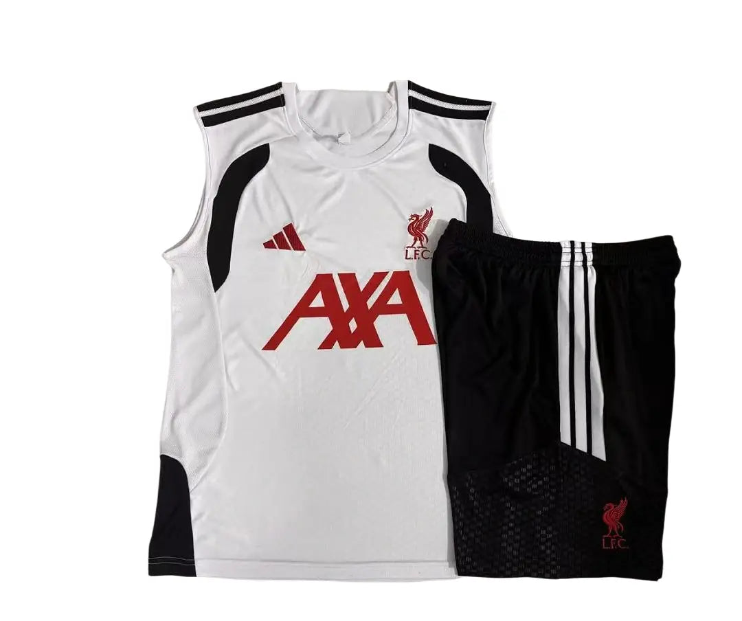 Kit Football Sans Manches Ensemble Training Blanc