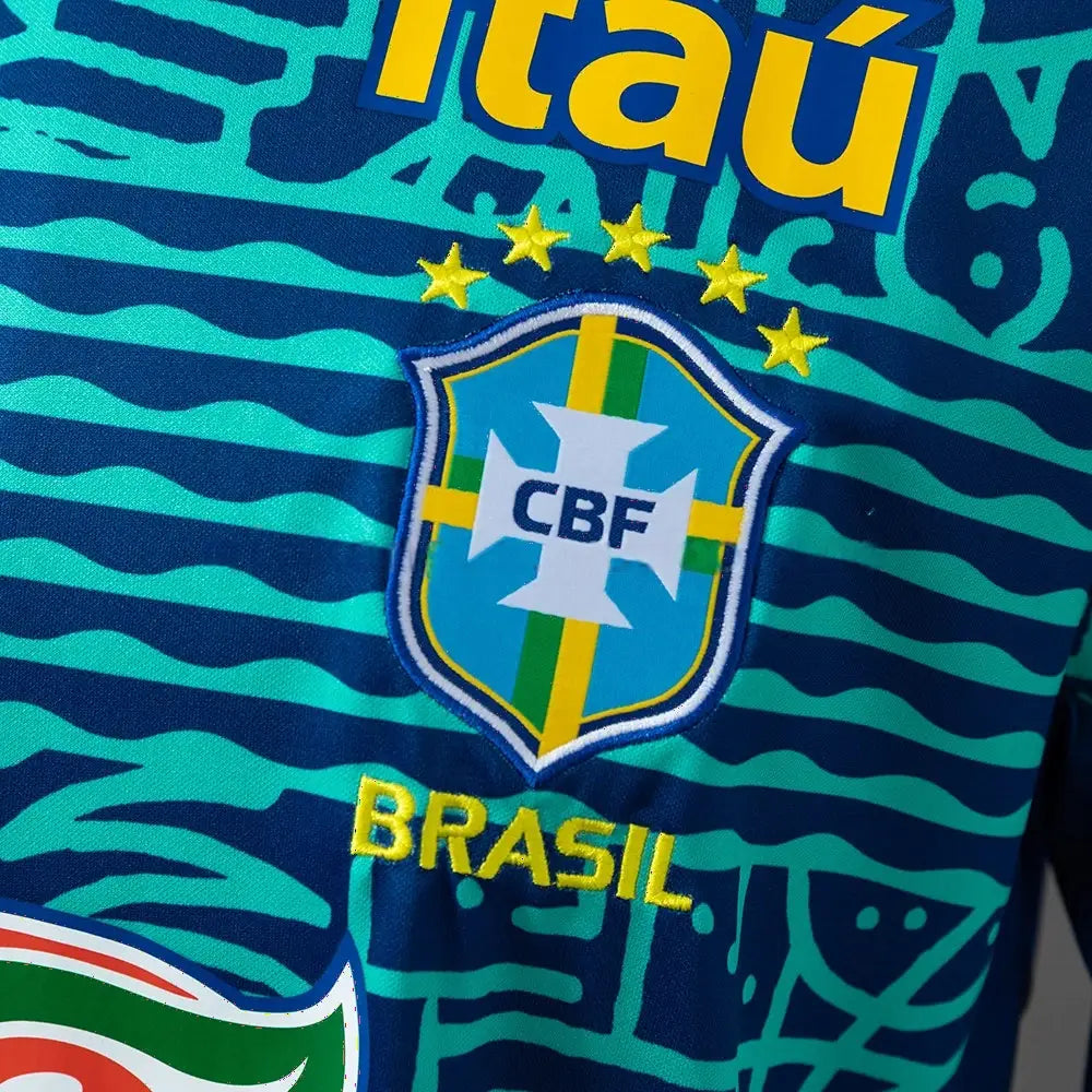 Maillot football Brésil pré-match 2024/25
