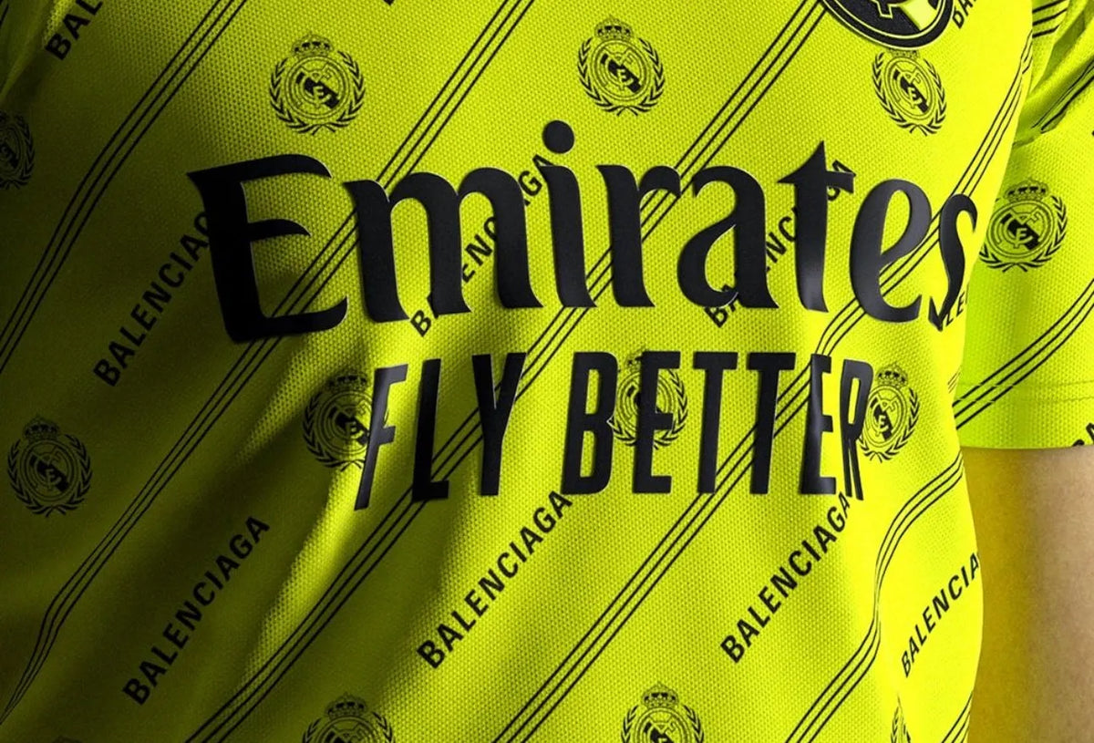 Maillot football Real Madrid Balenciaga jaune 2025/26