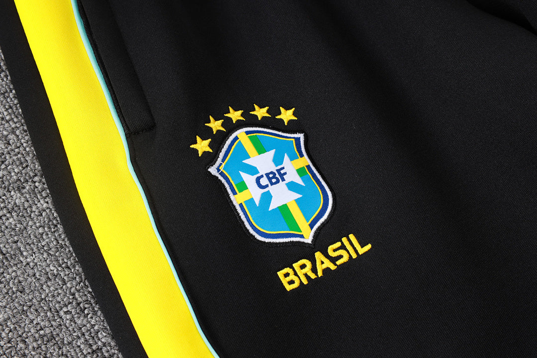 Survêtement Ensemble Jogging Brésil Brazil Noir Jaune