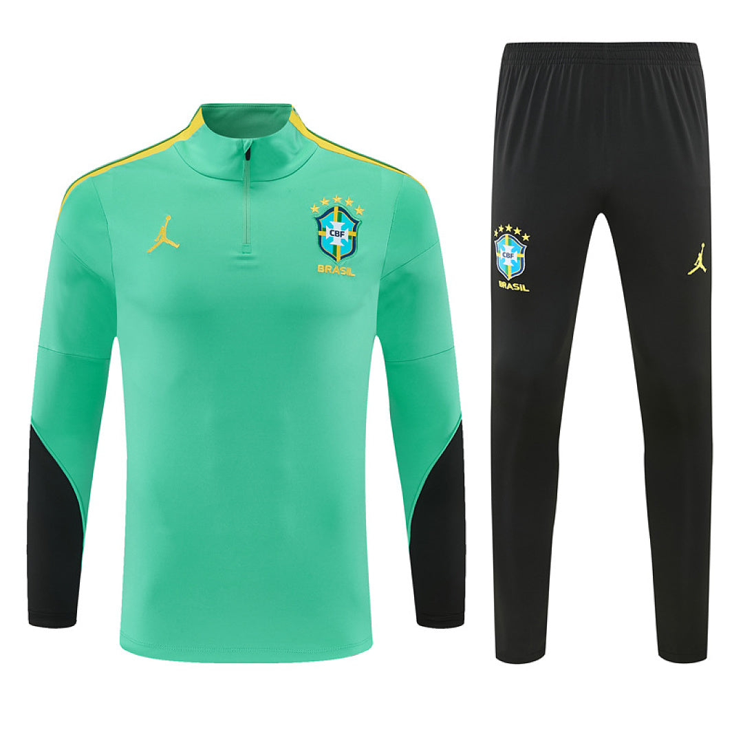 Survêtement Ensemble Jogging Brésil Vert Clair - Adulte