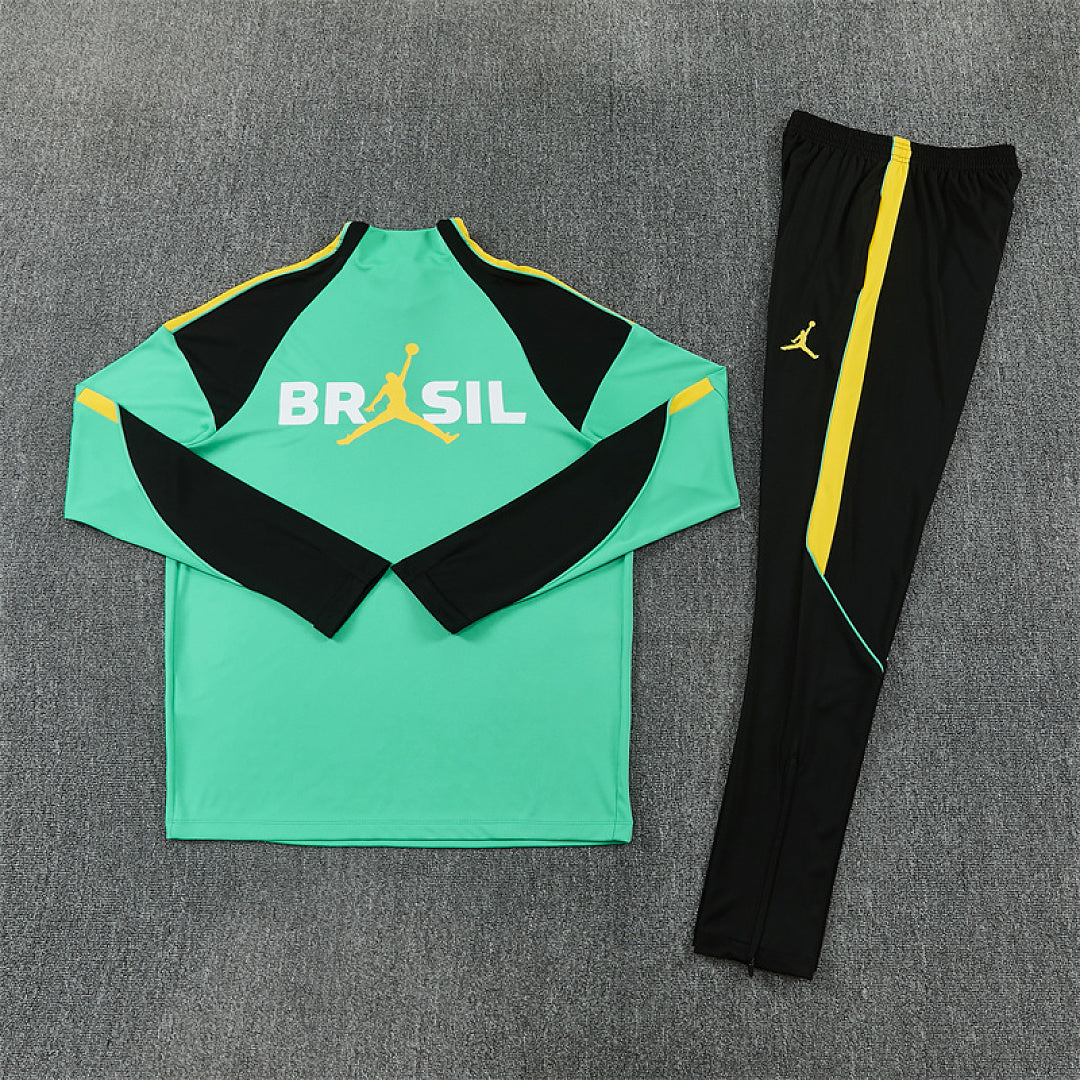Survêtement Ensemble Jogging Brésil Vert Clair - Adulte