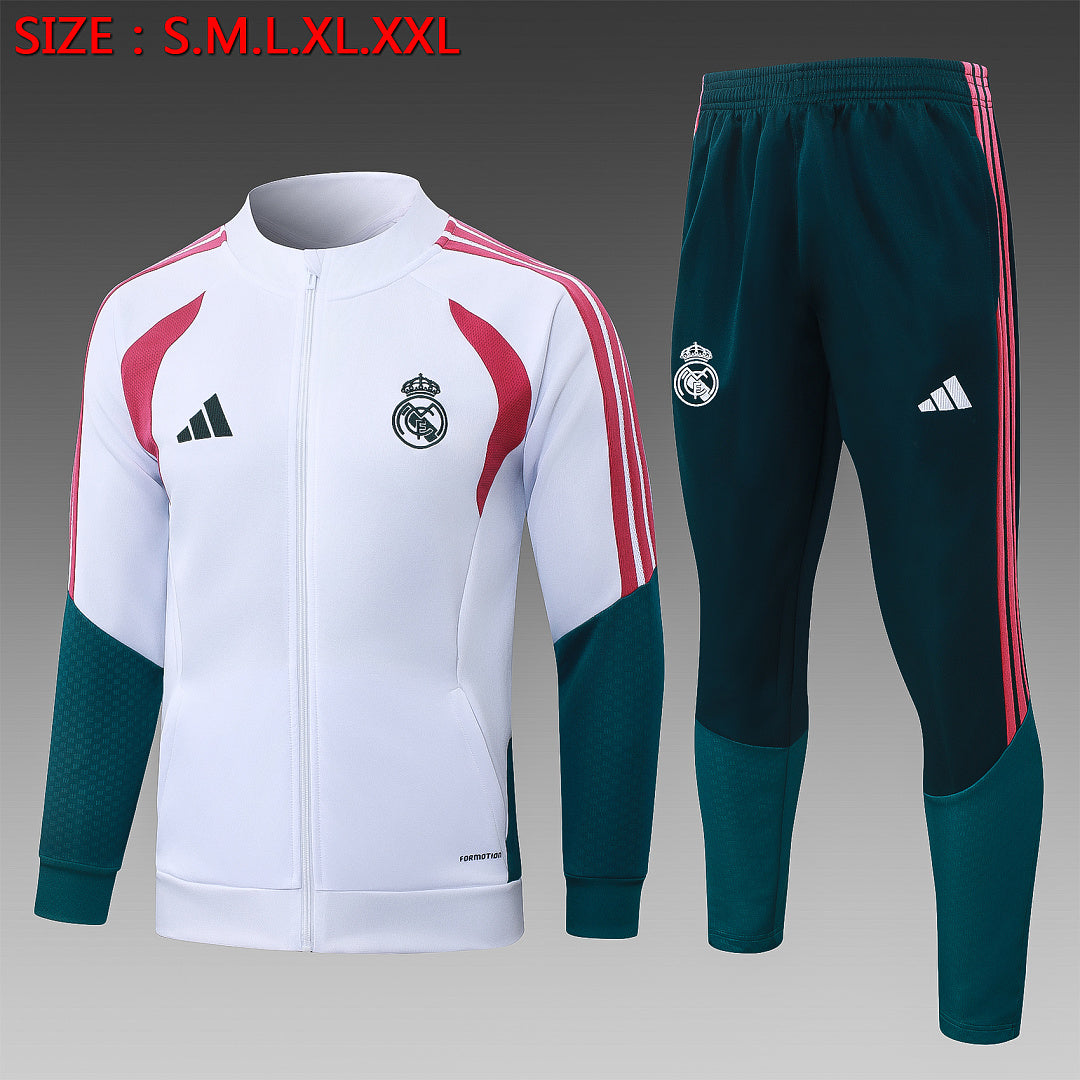 Survêtement Ensemble Jogging Real Madrid Blanc Rose