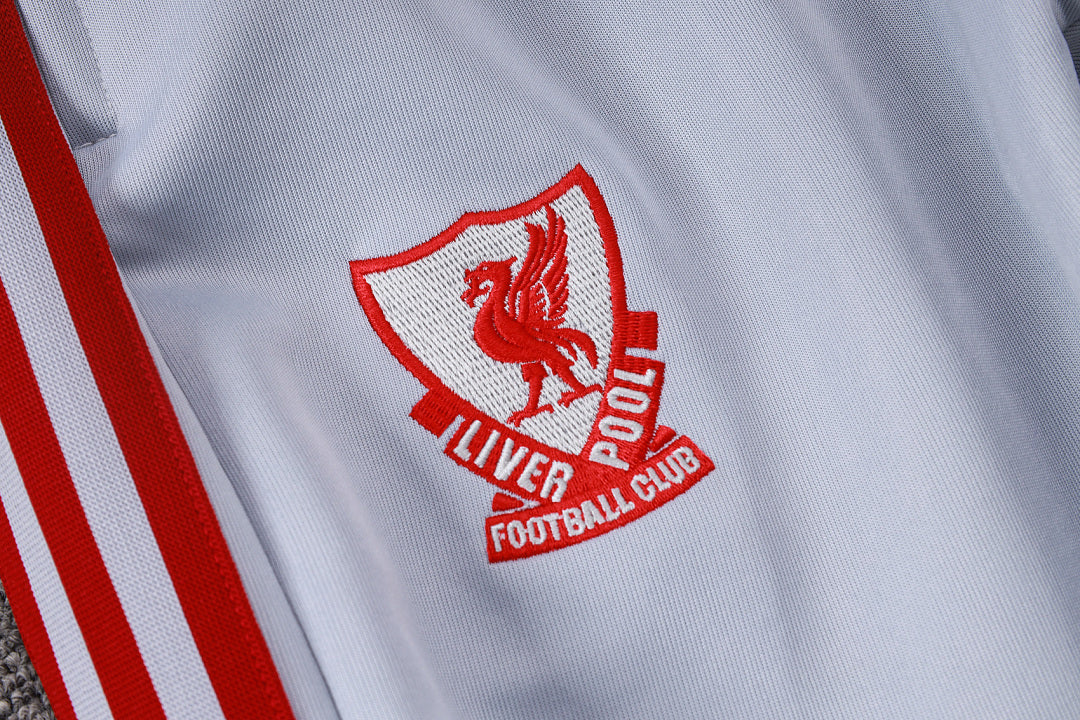 Survêtement Veste zippée Liverpool Gris Blanc